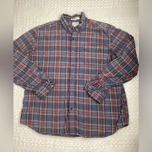 Mens LL Bean‎ Scotch Plaid Traditional Fit Flannel Shirt XL Reg